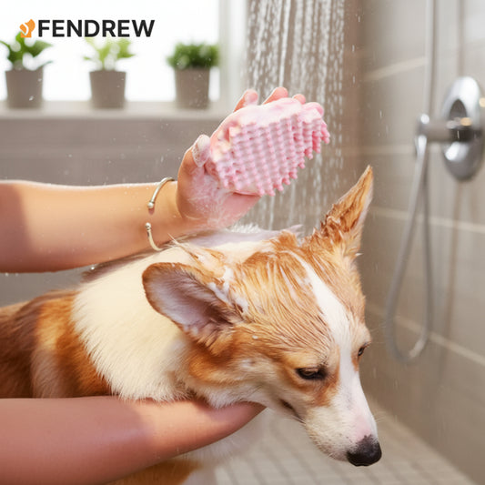 Dog Bath Brush & Massage Rubber