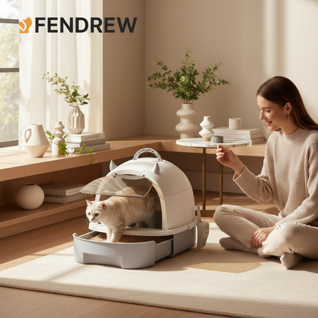 Covered Cat Litter Box