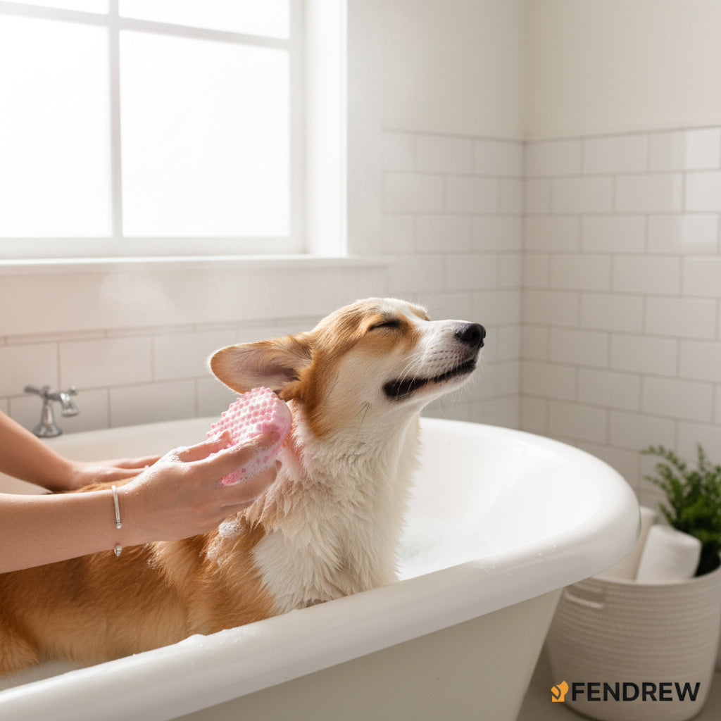 Dog Bath Brush & Massage Rubber